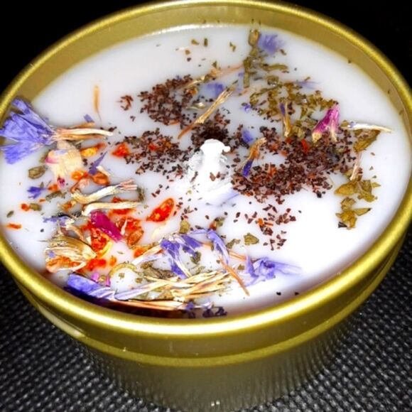 HAND crafted ALL NATURAL ZEN-ME CANDLE-LILAC - Picture 1 of 4